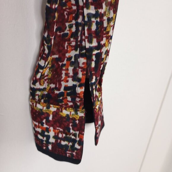 DKNY Drapey Wrap-Front Print Blouse - Picture 5 of 8